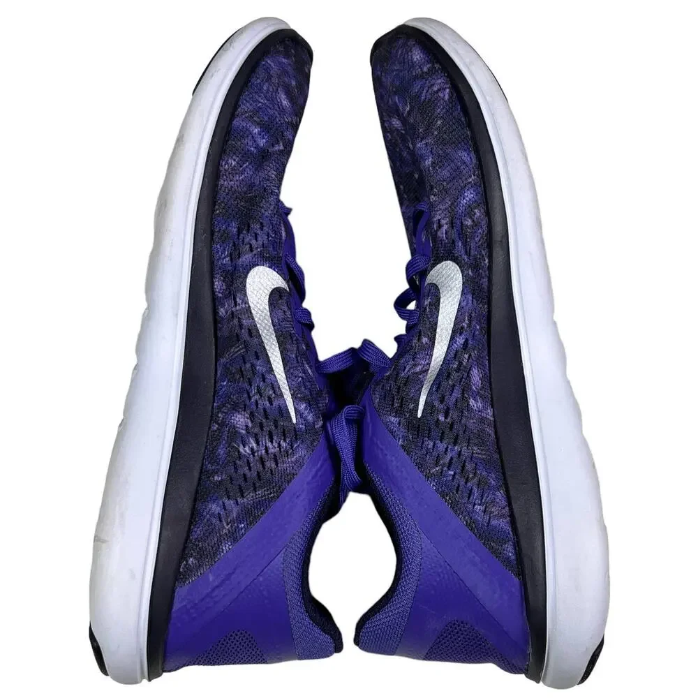 Nike Flex 2016 Run 6Y Lace Up Lightweight Sneakers Runners Running Purple Black